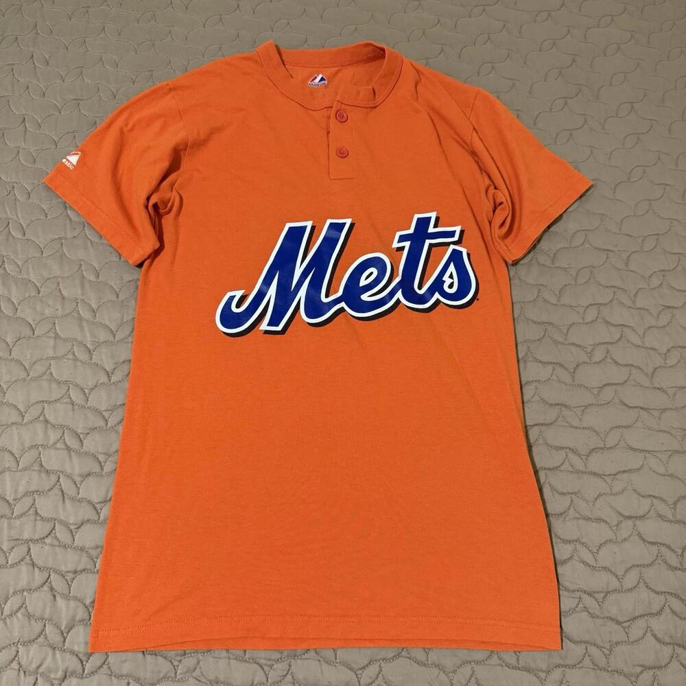 New York Mets MLB Majestic Button Shirt M Men’s